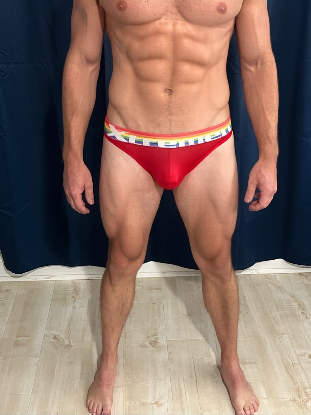 Mens Xtremen Red Thong Medium